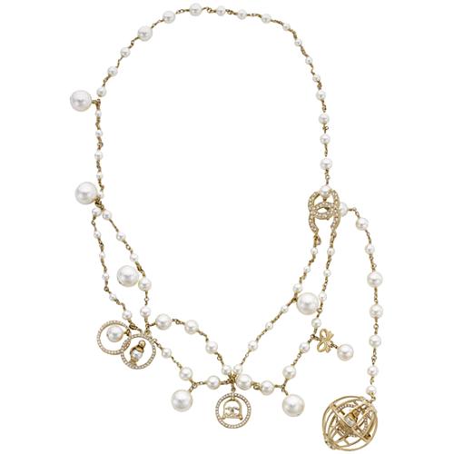 Chanel Pearl and Birdcage Necklace