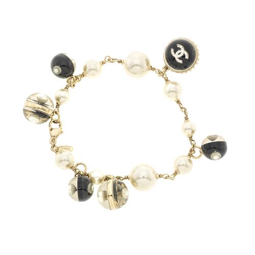 Chanel Pearl & Glass Bead Bracelet