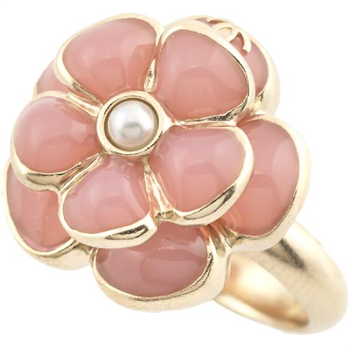 Chanel Pink Camellia Ring