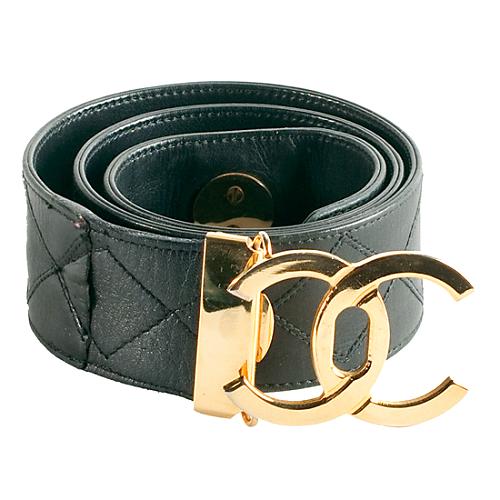 Chanel Quilted CC Turnlock Belt - Size 30