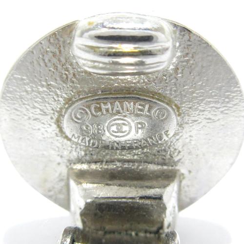 Chanel Round Logo Clip On Earrings