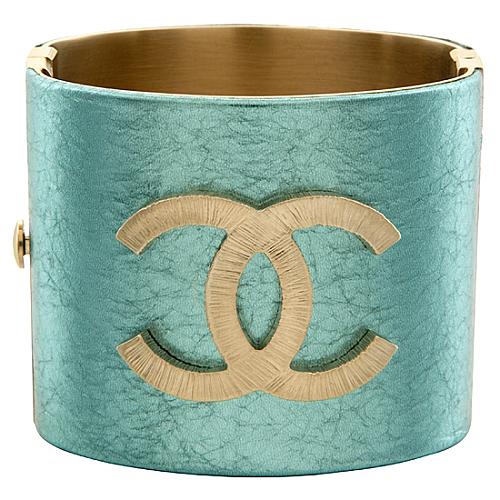 Chanel Turquoise Logo Bracelet