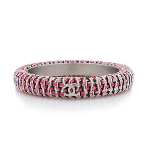 Chanel Tweed Bangle Bracelet