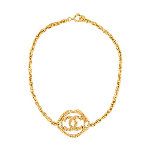 Chanel Vintage CC Chain Pendant Necklace 