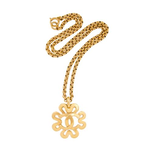 Chanel Vintage CC Flower Necklace
