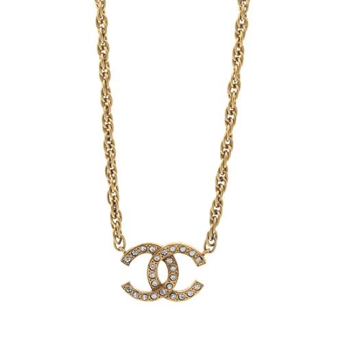 Chanel Vintage CC Strass Necklace