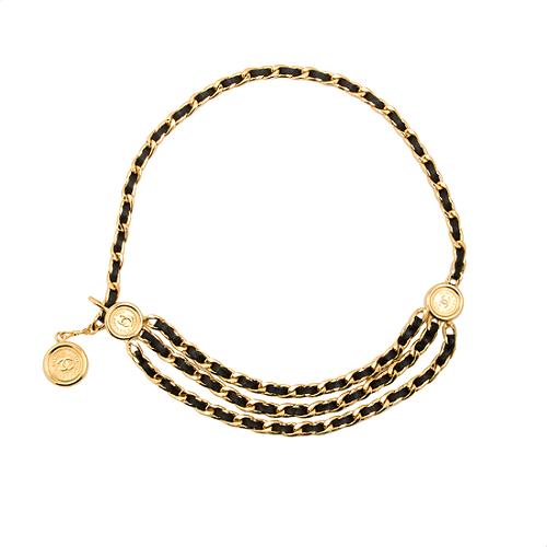 Chanel Vintage Chain Medallion Belt