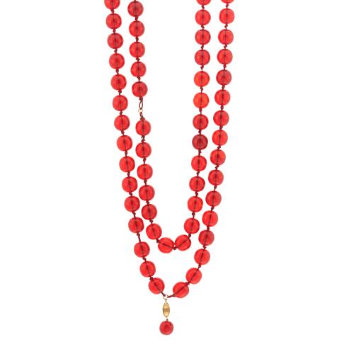 Chanel Vintage Glass Bead Extra Long Necklace
