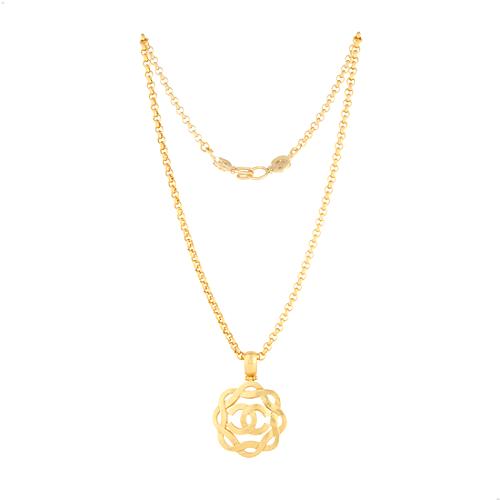 Chanel Woven CC Pendant Necklace