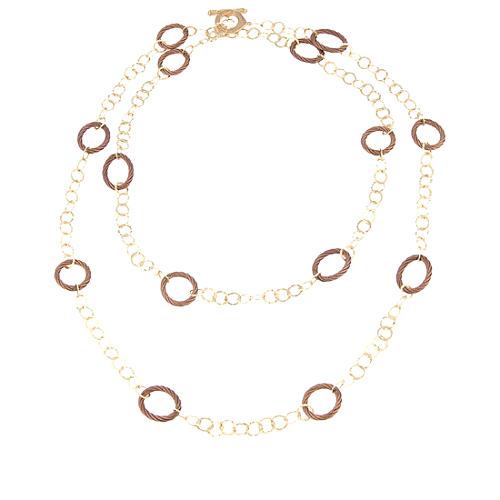 Charriol 18kt Petra Gold and Bronze Celtique Necklace