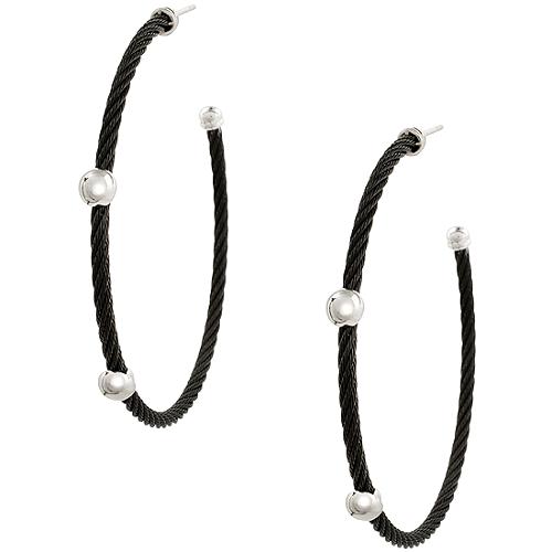 Charriol Large Cable Hoop Earrings