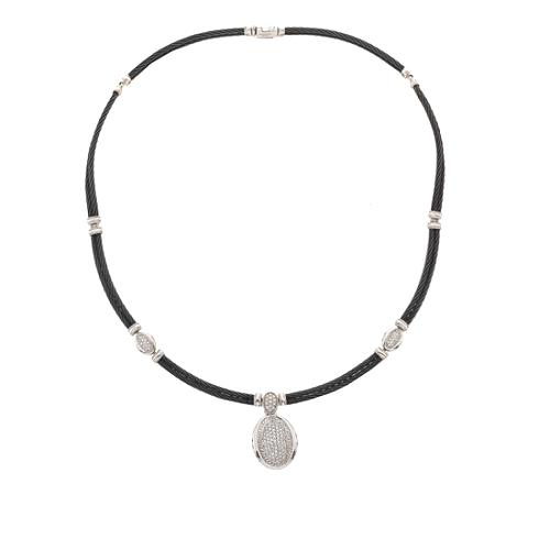 Charriol Pave Diamond Celtic Noir Necklace
