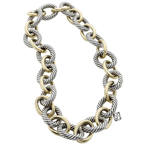 David Yurman Cable and Chain Necklace