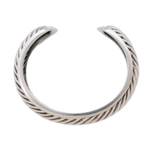 David Yurman Sterling Silver 18k Gold Sculpted Cable Cuff