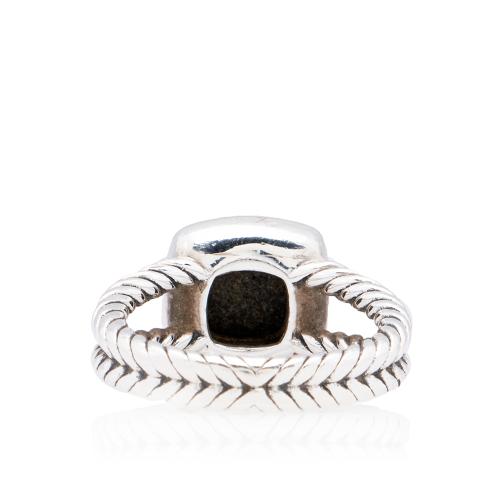 David Yurman Sterling Silver Black Onyx Petite Albion Ring - Size 6
