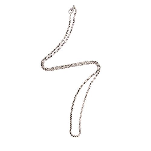 David Yurman Sterling Silver Box Chain Necklace