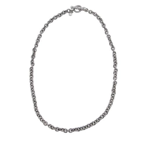 David Yurman Sterling Silver Cable Link Toggle Necklace