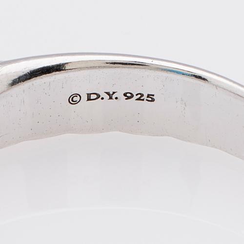 David Yurman Sterling Silver Diamond Crossover Band 5.3mm Ring - Size 10