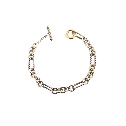 David Yurman Sterling Silver Figaro Chain Bracelet