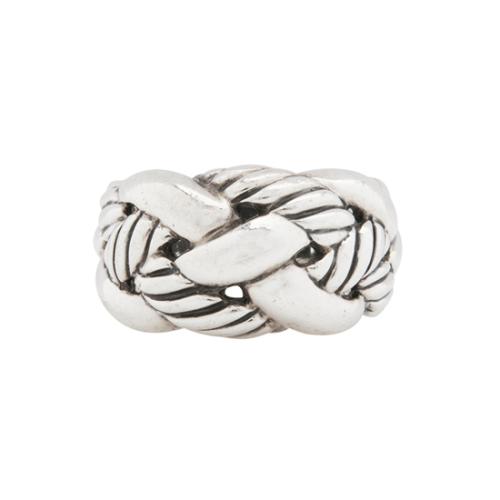 David Yurman Sterling Silver Woven Cable Ring - Size 6