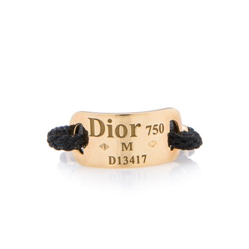 Dior 18k Yellow Gold Gourmette Ring - Size 7