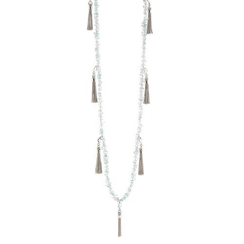 Dior Aquamarine Tassel Necklace