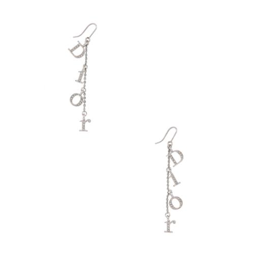 Dior Crystal Logo Earrings 
