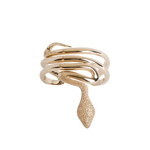 Dior Pave Serpent Cuff Bracelet