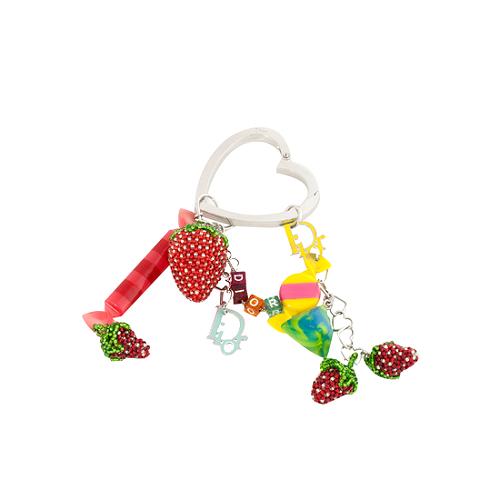 Dior Strawberry Key Ring Bag Charm 