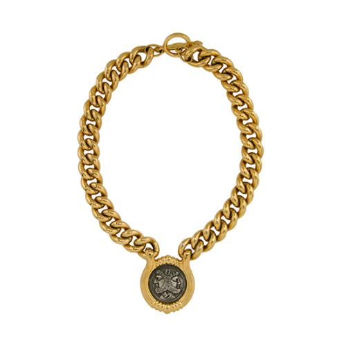 Fendi Vintage Coin Chain Necklace