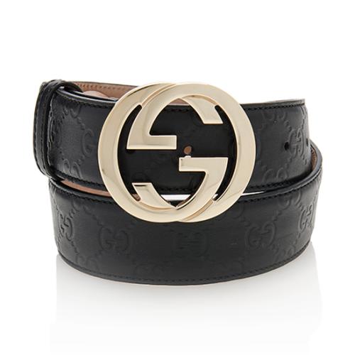 Gucci Guccissima Leather Interlocking G Belt - Size 32 / 80