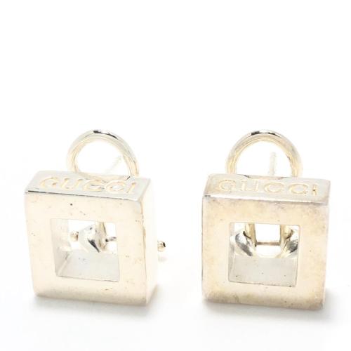 Gucci Square Metal Clip on Earrings