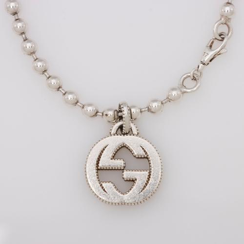 Gucci Sterling Silver Interlocking G Boule Chain Bracelet