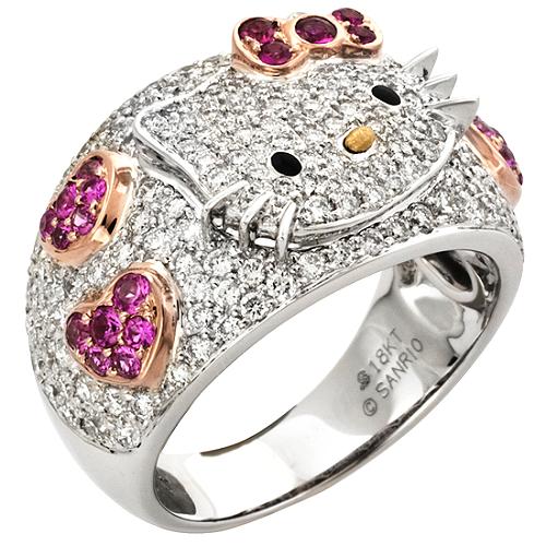 Hello Kitty Pave Band Ring