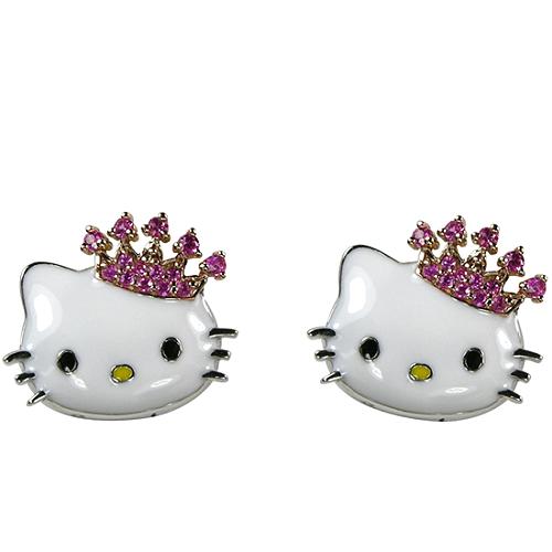 Hello Kitty Princess Kitty Stud Earrings