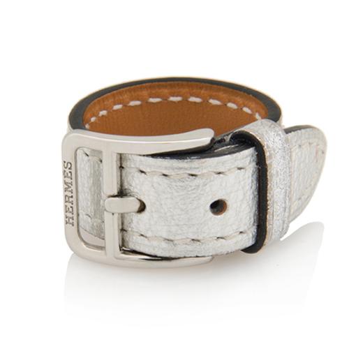 Hermes Chevre Leather Scarf Ring 