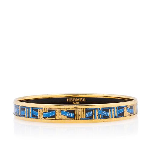 Hermes Printed Enamel Narrow Bracelet