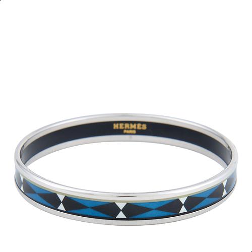 Hermes Narrow Printed Enamel Bracelet