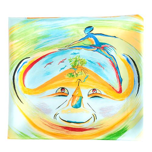 Hermes Silk Smiles In The Third Millenary 90cm Scarf