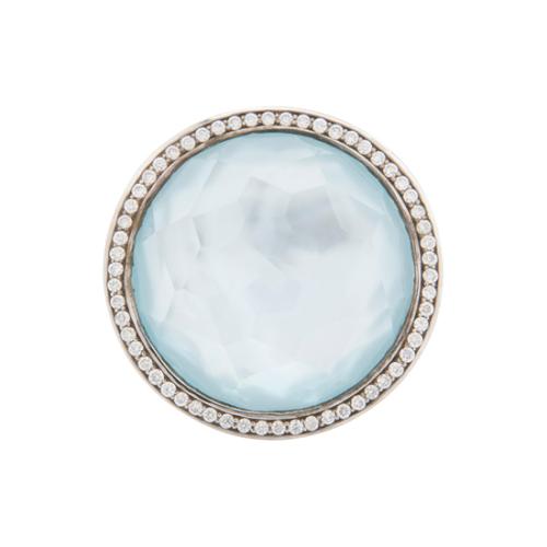 Ippolita Sterling Silver Diamond Topaz Lollipop Ring - Size 7 1/2