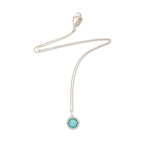 Ippolita Sterling Silver Diamond Turquoise Pendant Necklace