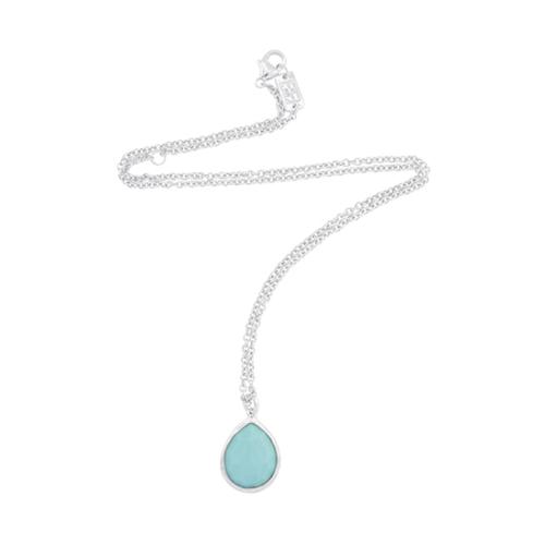 Ippolita Sterling Silver Turquoise Rock Candy Mini Teardrop Pendant Necklace