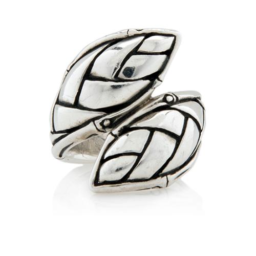 John Hardy Sterling Silver Bamboo Overlap Ring - Size 5 - FINAL SALE