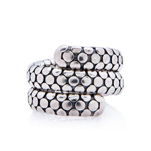 John Hardy Sterling Silver Dot Double Coil Ring - Size 8