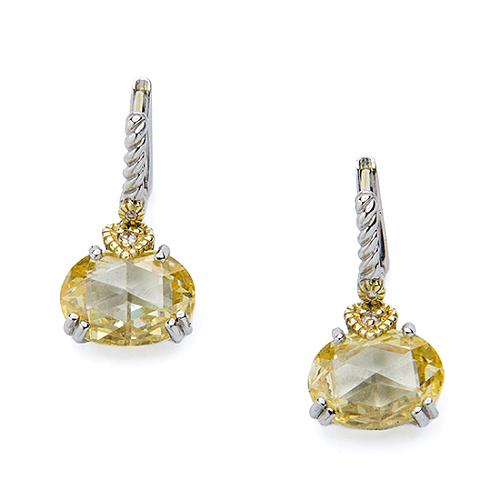 Judith Ripka Canary Crystal Drop Earrings 
