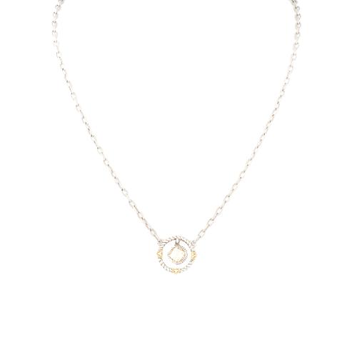 Judith Ripka Canary Crystal and Diamond Garland Necklace