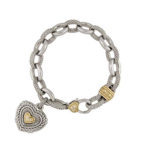 Judith Ripka Heart Charm Bracelet