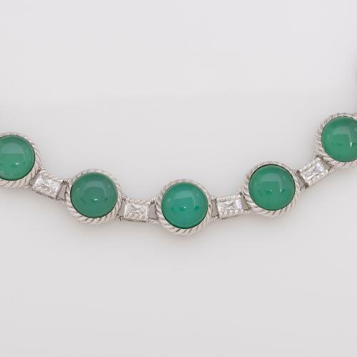 Judith Ripka Sterling Silver Chalcedony Necklace