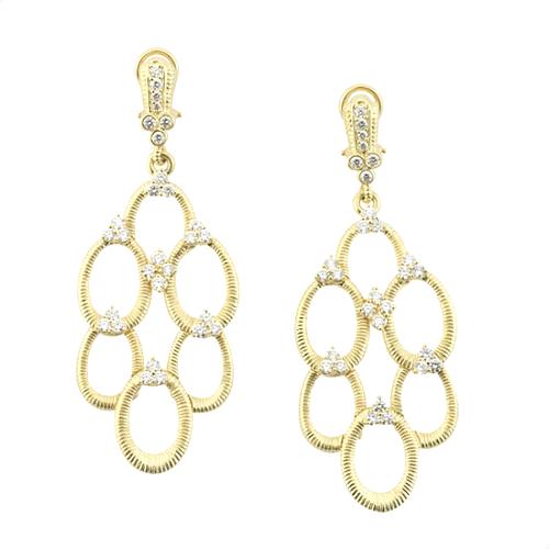 Judith Ripka Town & Country Scallop Earrings