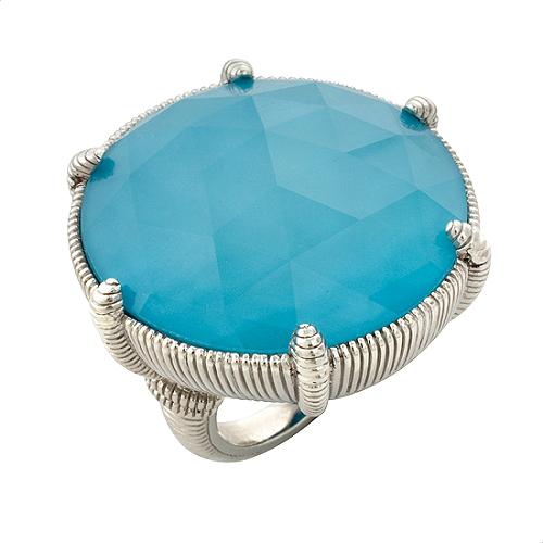 Judith Ripka Turquoise Silver Eclipse Ring